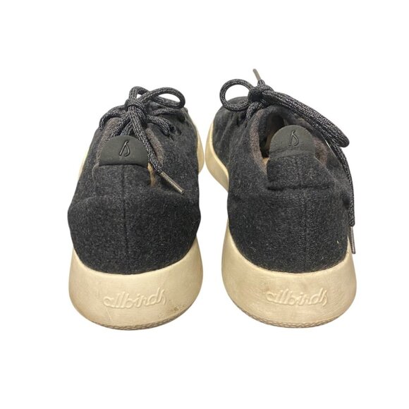 Allbirds Mens Wool Runners WRM11 Black Lace-Up Sneakers With Minor Wear - Picture 6 of 16